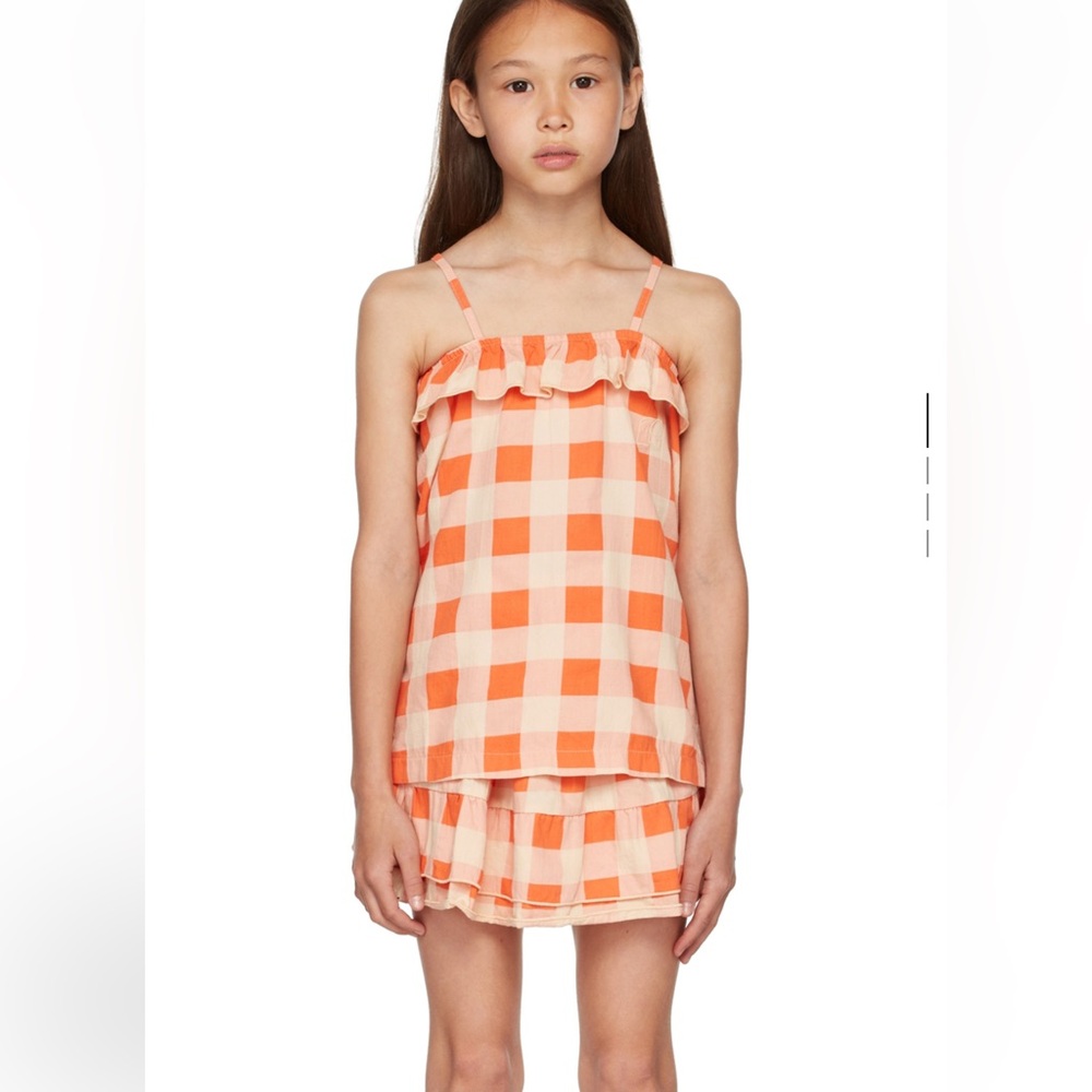 REPOSE AMS (Size 2) Checkered Matching Top & Skirt